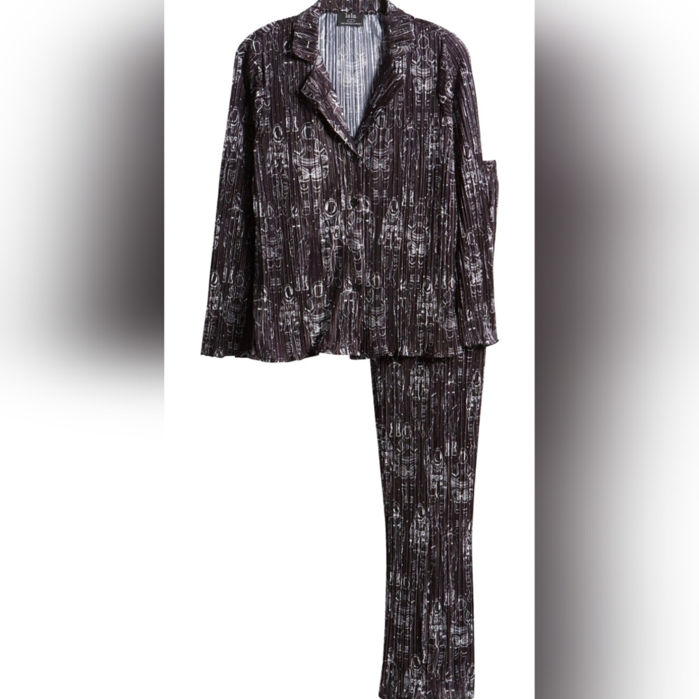 NWT - Dressed In LALA Interstellar Plissé Top and Pants - Picture 6 of 12